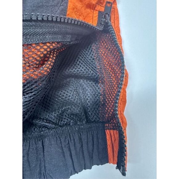 Forever 21 Pony Women's Windbreaker Pants Size L Black Orange Blue Y2K Notes - Picture 8 of 14
